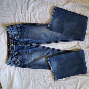 ROCK REVIVAL Alanis Boot Cut Distressed Jeans 29" x 31" Inseam